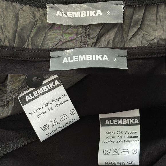 Alembika Matching Set Sz 2 M/L Gray Black Jacket Tank Top Langelook Cyberpunk - Picture 15 of 15